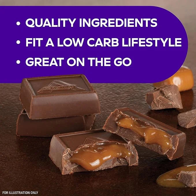 Atkins Endulge Milk Chocolate Caramel Squares, Dessert Favorite, Good Source of Fiber, 1g Sugar, 48 Count (16 Servings) - ...