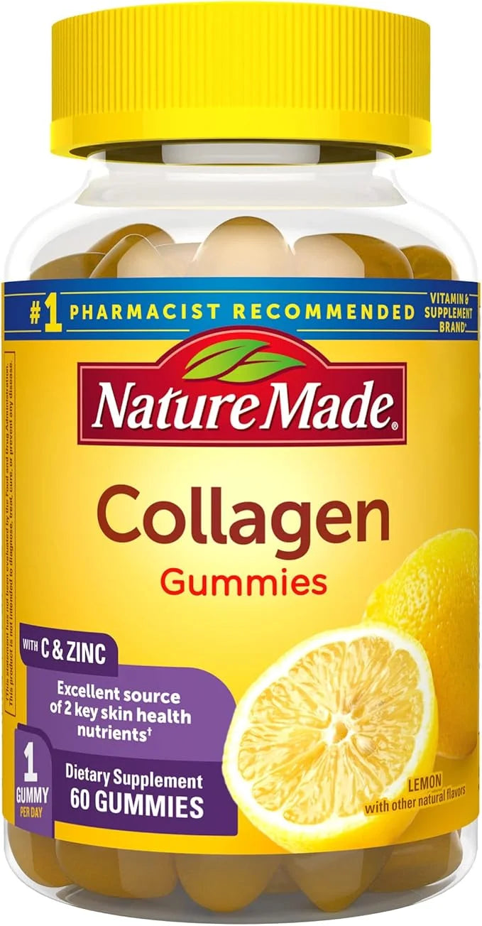 Nature Made Collagen Gummies with Vitamin 60 Gummies, 60 Day