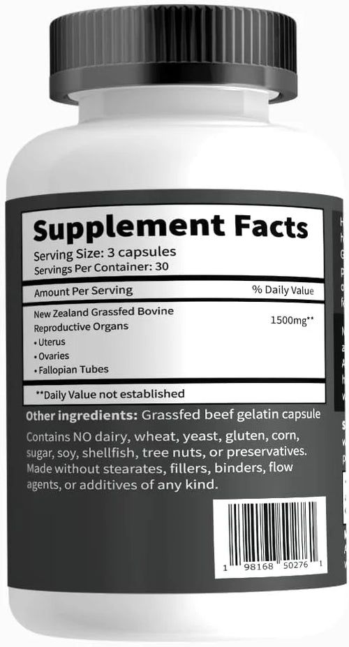 Primal Being Grassfed Beef Female Vitality Supplement- Supports Hormonal Health, Fertility, Inflammation, Energy - 90 Caps...