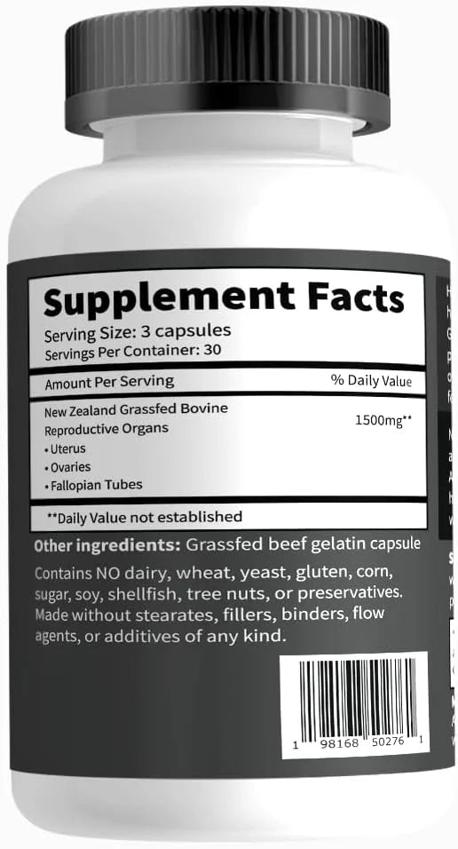Primal Being Grassfed Beef Female Vitality Supplement- Supports Hormonal Health, Fertility, Inflammation, Energy - 90 Caps...