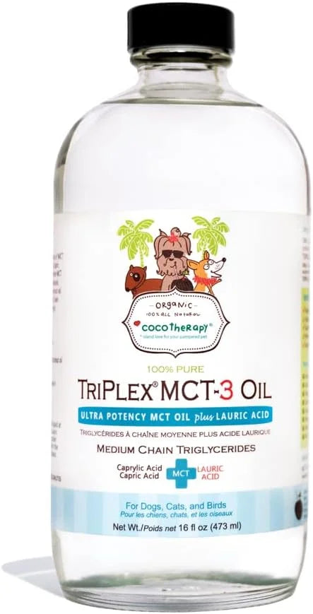 CocoTherapy Triplex MCT-3 Oil, Non-GMO, 100% Pure and Natural, 16 oz. - Product Image