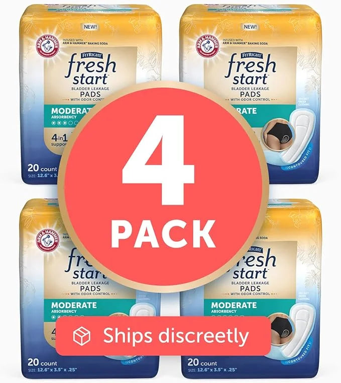 FitRight Fresh Start Urinary and Postpartum 80 Count (4 Packs 20)