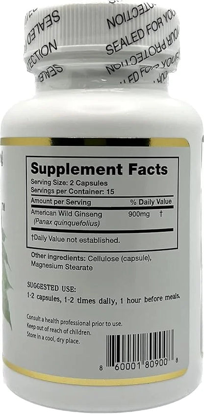 AG 100-100% Pure Wild American Ginseng