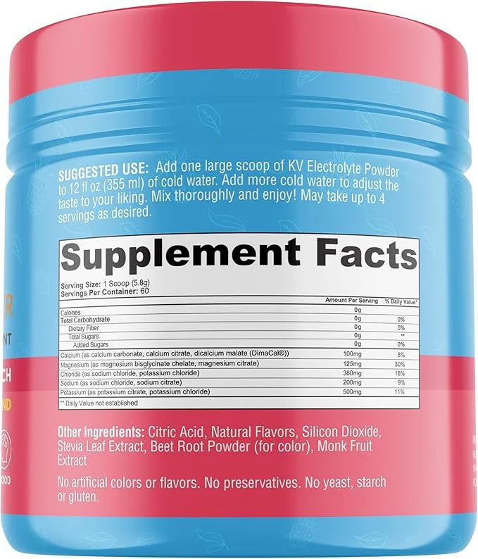 Keto Vitals Keto Electrolytes Powder | Keto-Friendly Electrolytes with Potassium, Magnesium, Sodium, Calcium | Keto Electr...