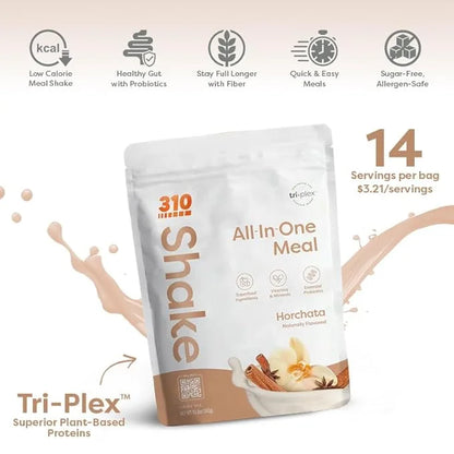 310 Nutrition Meal Replacement Shake - Fiber-Rich Vegan Superfood Blend - Low Carb, Keto & Paleo Friendly, Gluten-Free, 26...
