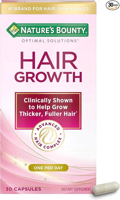 Nature's Bounty Hair Growth Supplement, 1 30 Capsules
