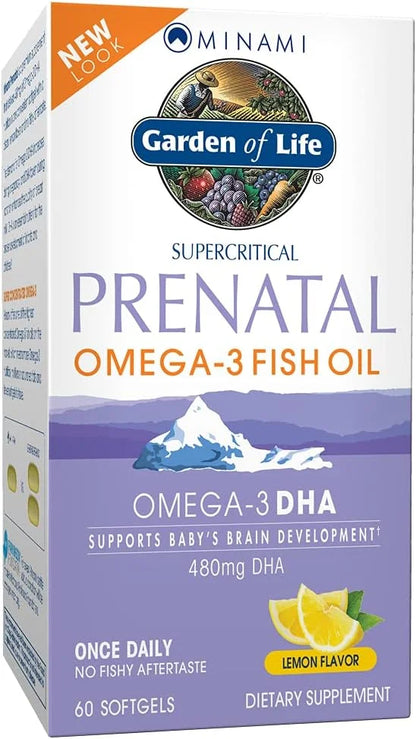 Garden of Life Prenatal DHA Omega 3 Fish 60 Softgels