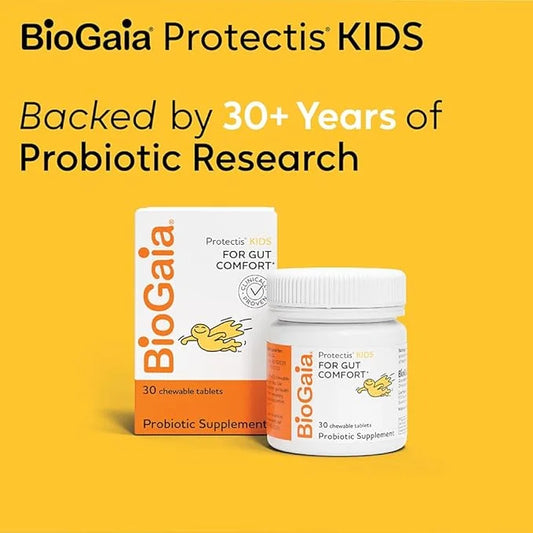 BioGaia Kids Probiotic Chewables | Promote Regularity | Ease Occasional Tummy Troubles | Ages 3+ | Allergen, Dairy, Soy & ...