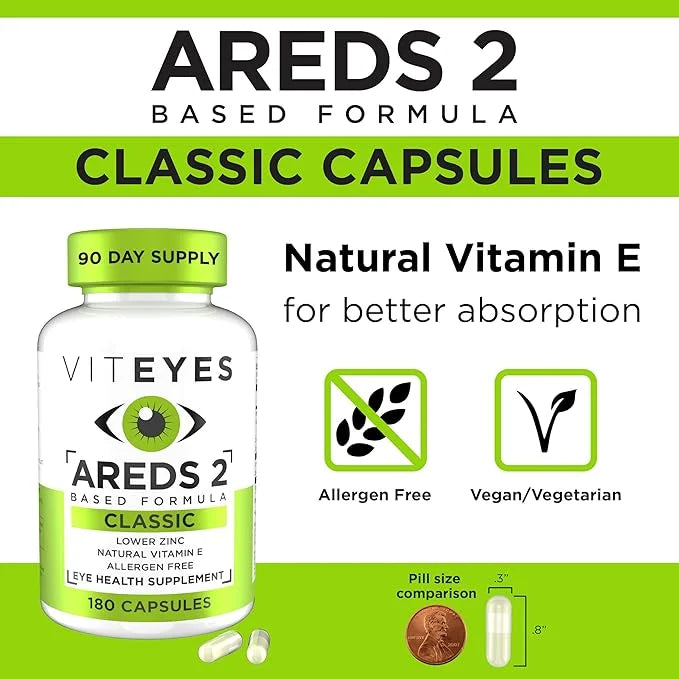 Viteyes AREDS 2 Eye Vitamins, Classic 180 Ct