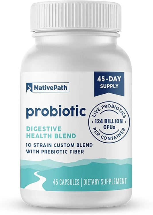 NativePath Daily Probiotic, 10-Strain Custom Blend 82 Billion 45 Count