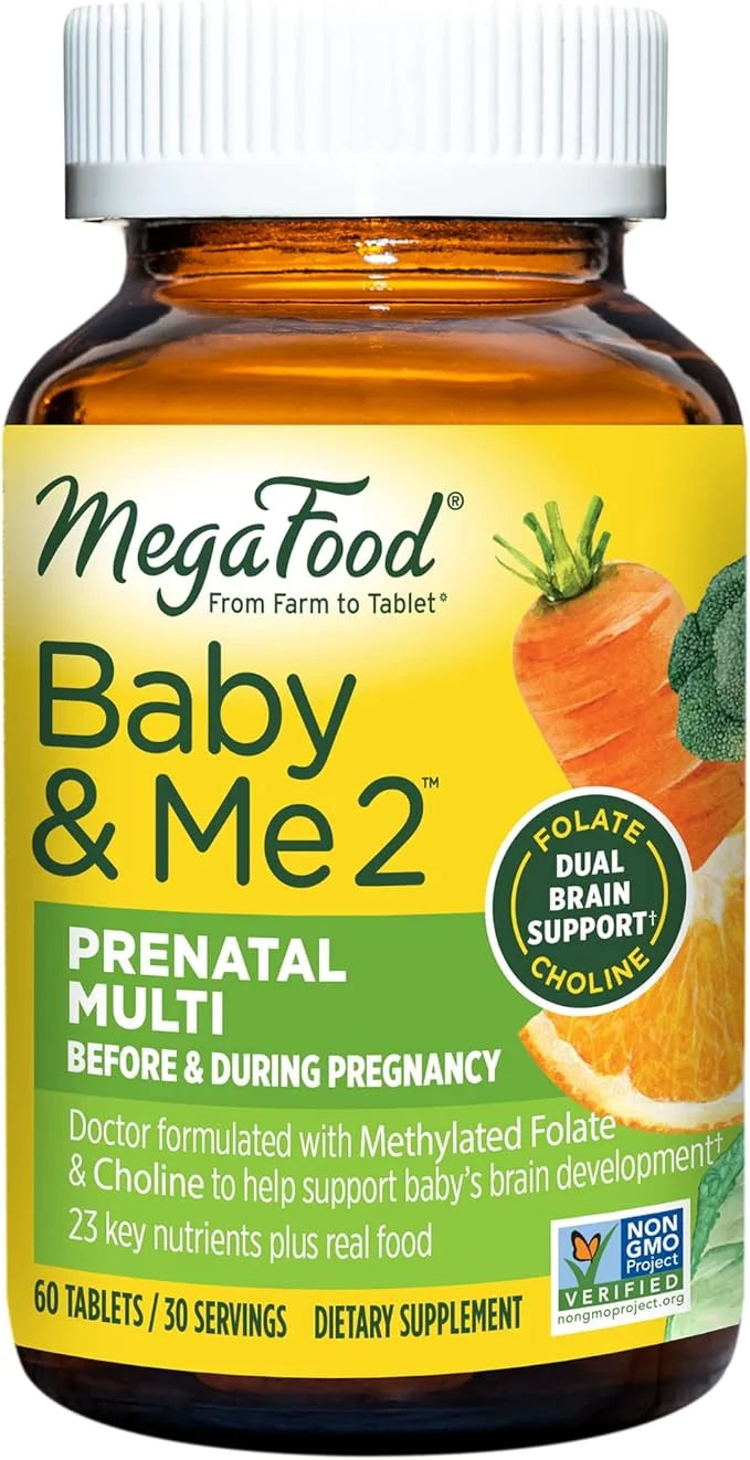 MegaFood Baby & Me 2 Prenatal 60 Tabs (30 Servings)