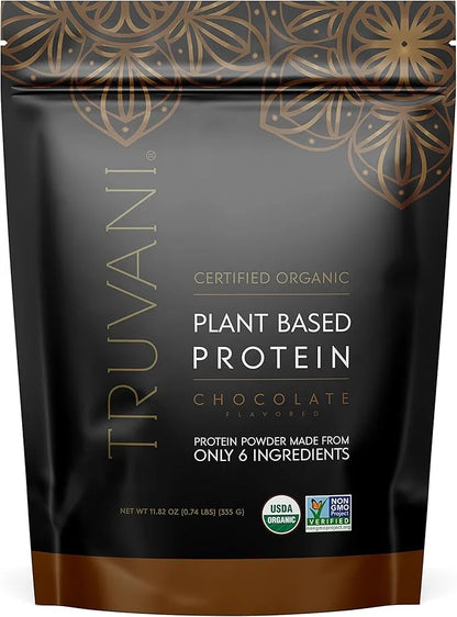 Truvani Vegan Pea Protein Powder | Chocolate | 20g Organic Plant Based Protein | 10 Servings | Keto | Gluten & Dairy Free ...