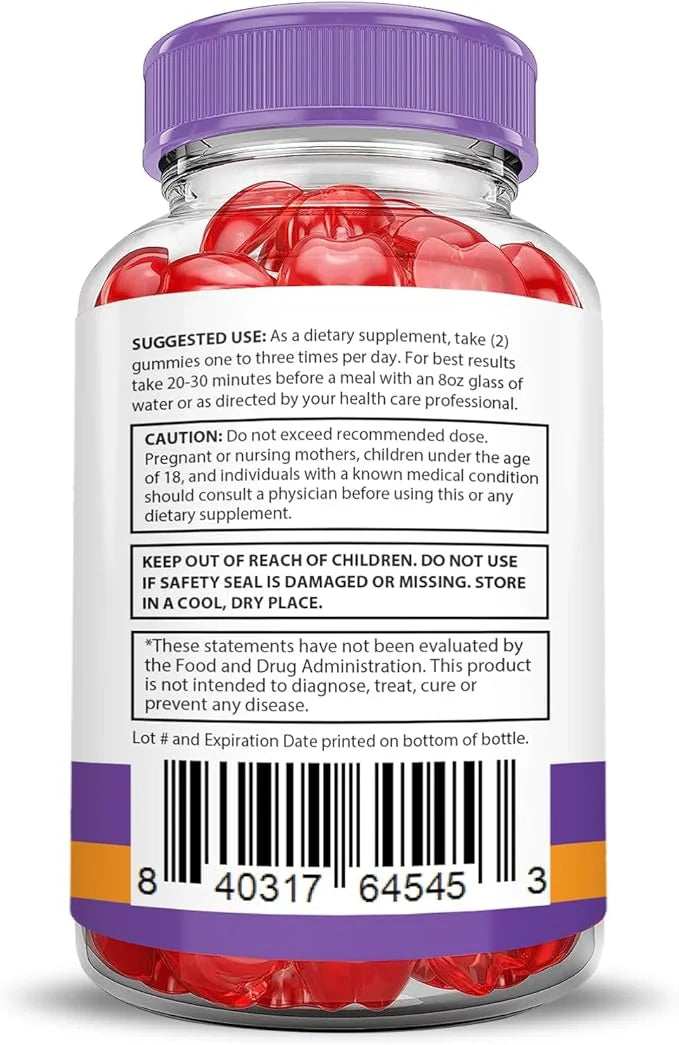 Turbo Ripped Keto ACV Gummies Advanced 1000MG Turbo B12 Vegan 60 Gummys