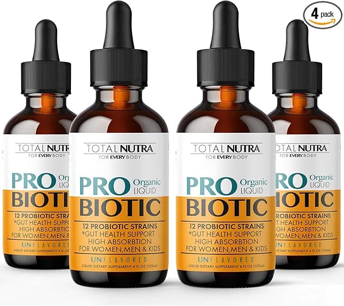 Liquid Probiotic for Women, Men, Kids, Toddler Probiotic: USDA Organic Vegan Probiotic Liquid & Alfalfa Blend + Acidophilu...