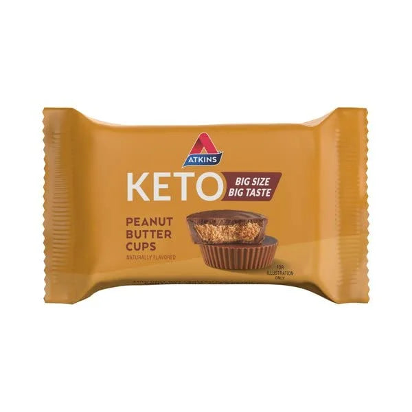 Atkins Keto Peanut Butter Cups, Naturally Flavored, Zero Grams Added Sugar, Gluten Free, 20 Count - Product Image