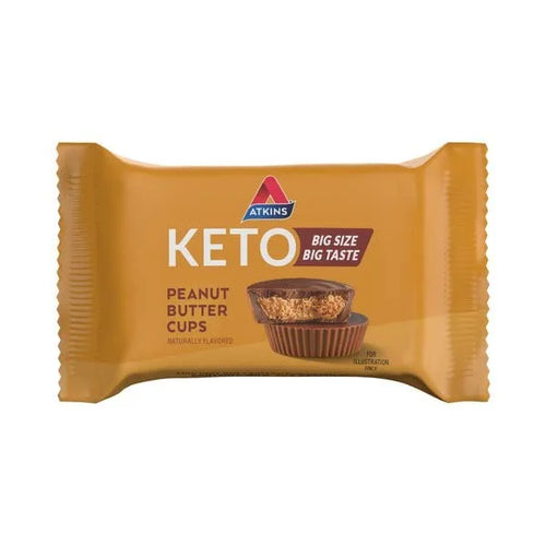 Atkins Keto Peanut Butter Cups, Naturally Flavored, Zero Grams Added Sugar, Gluten Free, 20 Count - Product Image