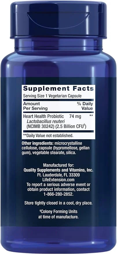 Life Extension FLORASSIST Heart Health 2.5 Billion 60 Capsules