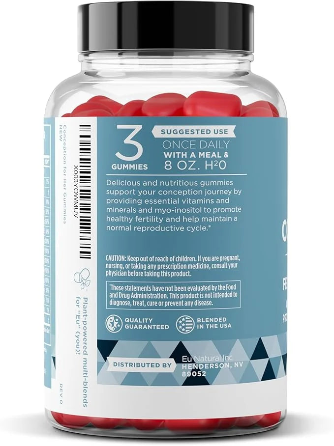 Conception for Her Fertility Gummies - Fertility Supplements for Women with Myo Inositol, Folate & More Essential Nutrient...