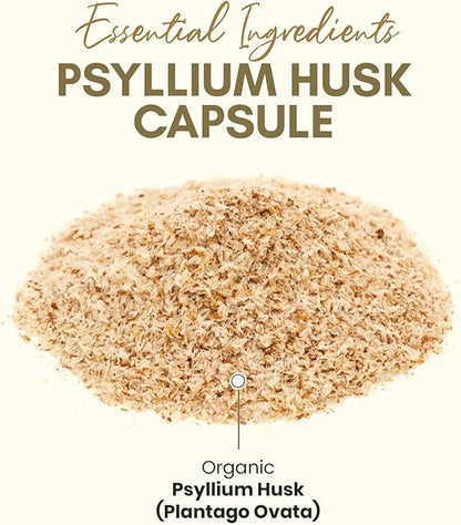Psyllium Husk Capsules, All-Natural Fiber Supplement,
