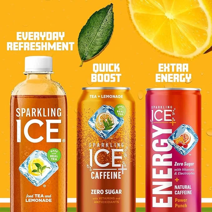 Sparkling Ice Tea + Lemonade Sparkling Water, Zero Sugar Flavored Water, with Vitamins and Antioxidants, Low Calorie Bever...