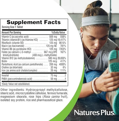 NaturesPlus Ultra-Stress with Iron, Sustained Release 30 Vegetarian 30 Servings