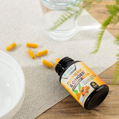 Turmeric Curcumin with BioPerine & Ginger 95% Curcuminoids 1950mg - 60 Capsules