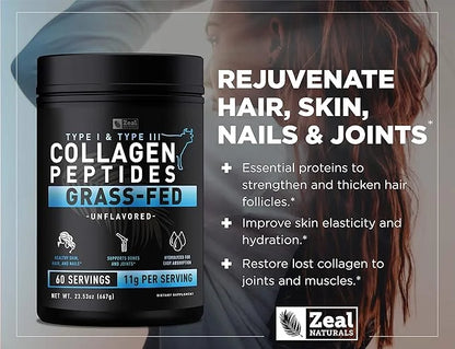 Pure Collagen Peptides Powder (11g 60 Servings)