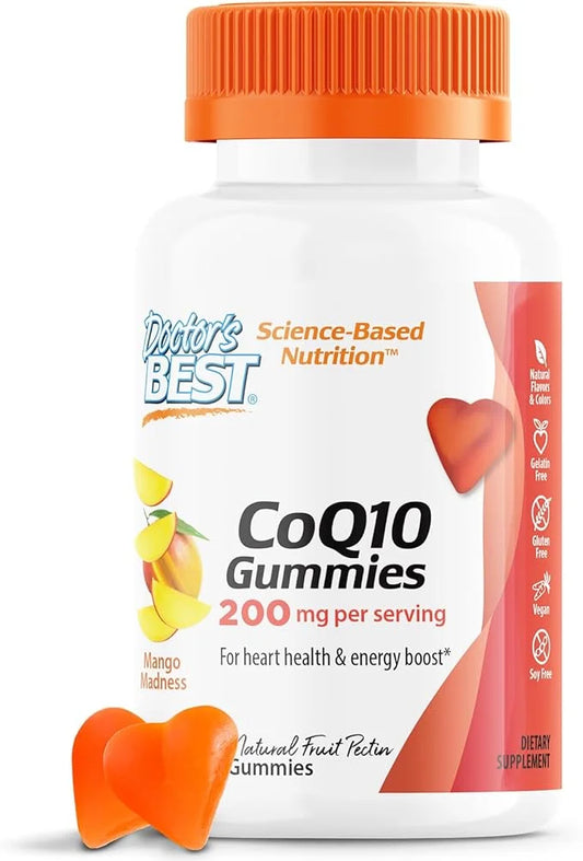 Doctor's Best CoQ10 Gummies 200 Mg, Q10 (Ubiquinone), 60 Ct