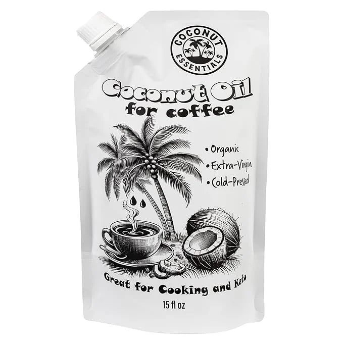 Coconut Essentials - Coconut Oil for Coffee, Organic, Cold-pressed Coconut Oil, Fresh and Rich Flavor for Cooking, Keto Fr...