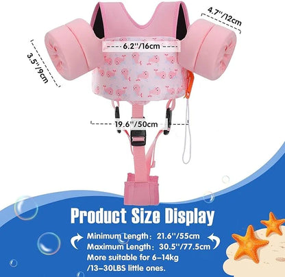 Moko Toddler Swim Vest for Kids, 20-50 lbs/22-66 lbs Clearance Swim Arm Band Cartoon Swimming Wings Pool Float Vests Sleev...