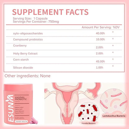 Vaginal Probiotics for Women pH Balance 60 Count