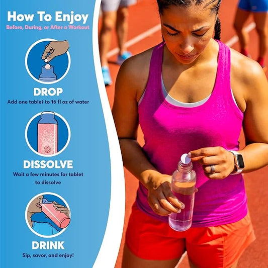 Nuun Hydration Vitamins Electrolyte Tablets, Strawberry Melon, 5 Essential Electrolytes for Hydration + Vitamin A, B6, C, ...