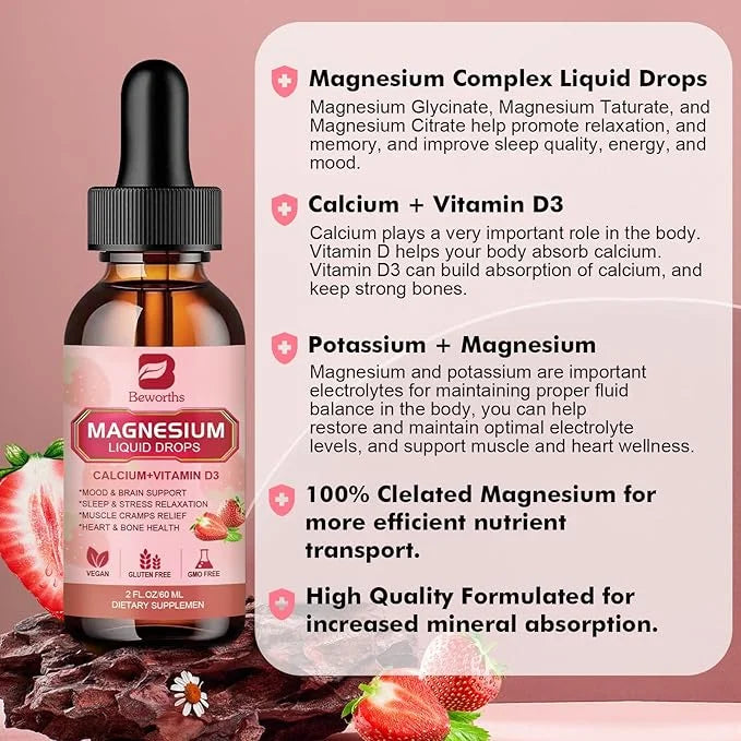Magnesium Liquid Drop, Magnesium Glycinate Supplement