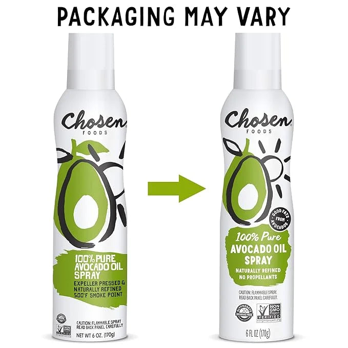 Chosen Foods 100% Pure Avocado Oil Spray, Keto and Paleo Diet Friendly, Kosher Cooking Spray for Baking, High-Heat Cooking...