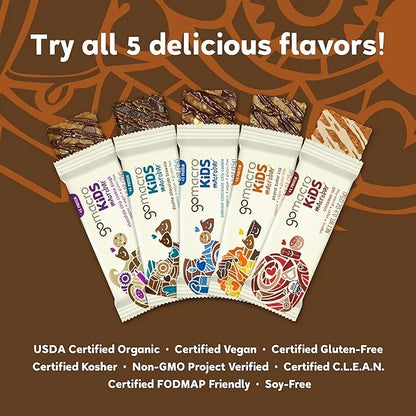 GoMacro Kids MacroBar Organic Vegan Snack Bars - Double Chocolate Brownie (0.90 Ounce Bars, 7 Count) - Product Image