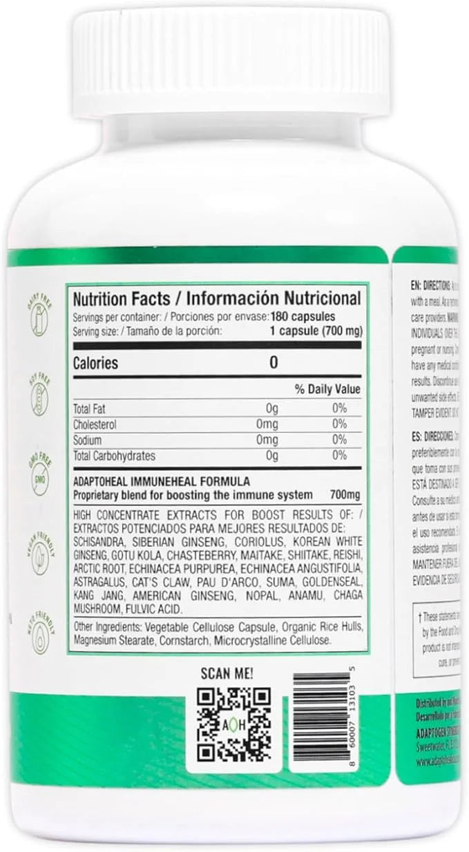 Immuneheal – Adaptogen, Immune System Booster (180 Capsules)