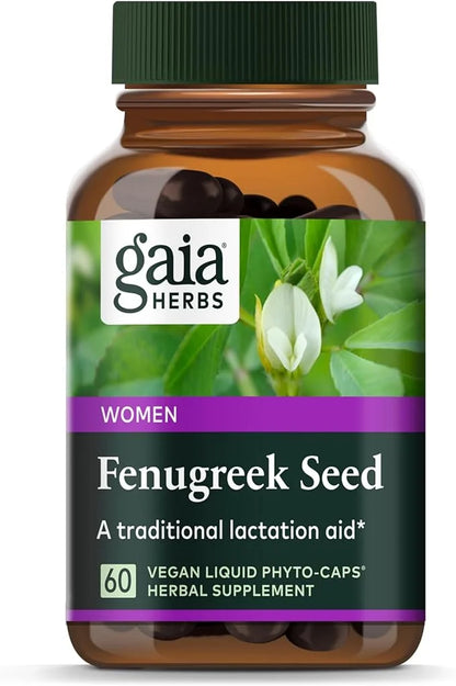Gaia Herbs Fenugreek Seed 60 Vegan 15-Day Supply)