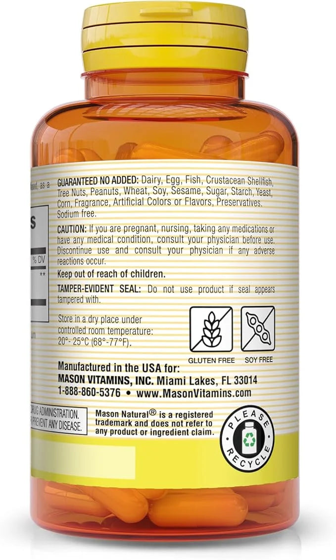 MASON NATURAL Milk Thistle 500 mg 60 Capsules
