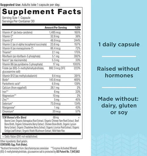 Ancient Nutrition Multivitamin for Women, Ancient 40+ Once K2, Folate 30ct