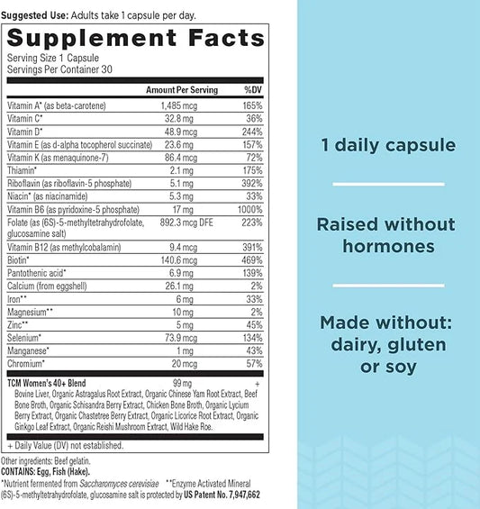 Ancient Nutrition Multivitamin for Women, Ancient 40+ Once K2, Folate 30ct