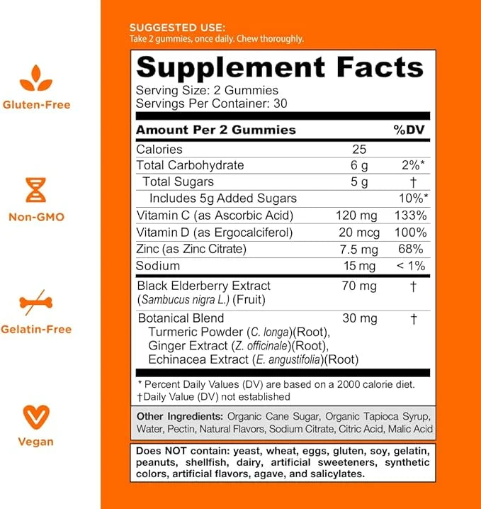 Goli Immune Vitamin Gummy 60 Count 1