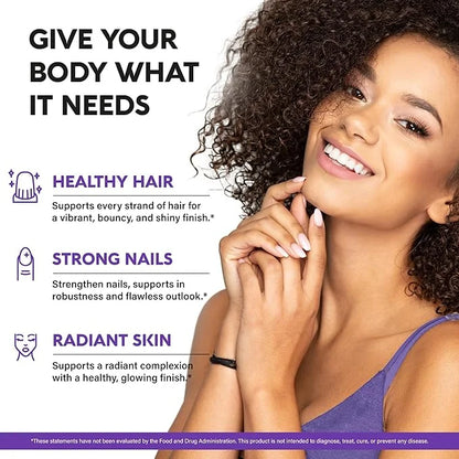 Liquid Biotin & Collagen - Vitamins for Hair Growth Support for Women & Men - Extra Strength 60000 mcg Drops - B7 Suppleme...