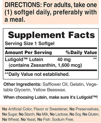 Puritan's Pride Lutein 40mg With Zeaxanthin, 120 Count 2)