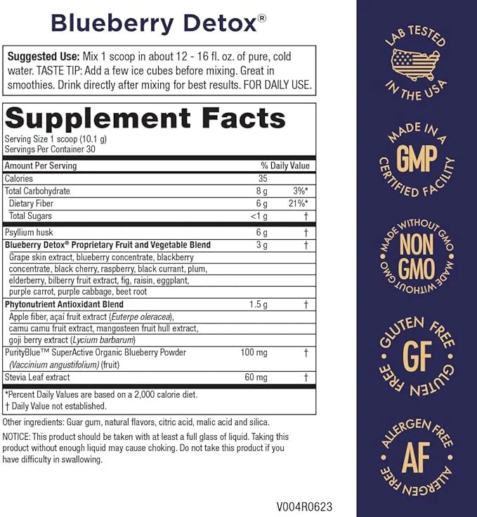 Purity Products Advanced Blueberry Detox Daily 6 Grams 30 Servings