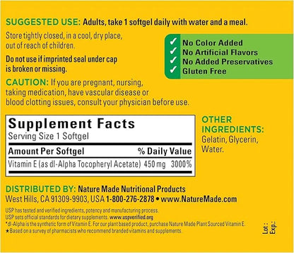 Nature Made Vitamin E 450 mg (1000 IU) 60 Count 3)
