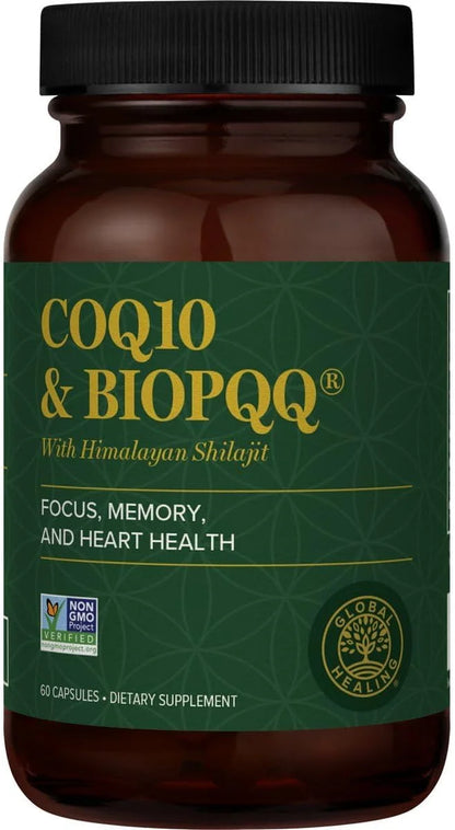 Global Healing Center CoQ10 & BioPQQ 150mg, 60 60 Capsules