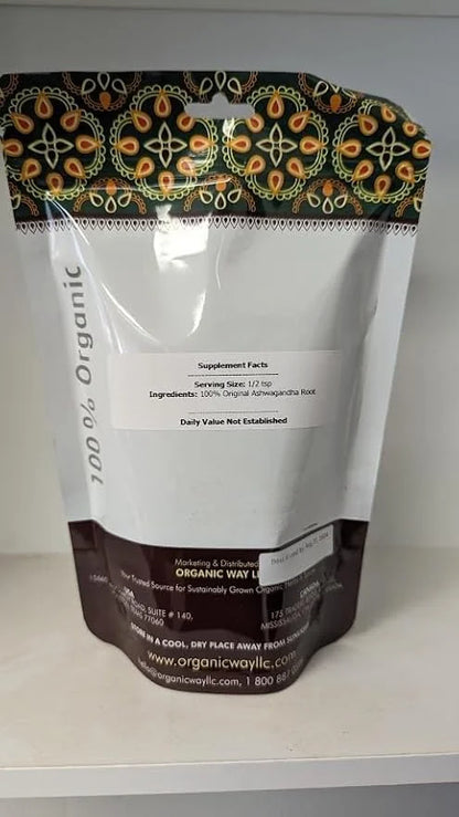 Organic Way Ashwagandha Root Cut & (1/2LBS / 8Oz.)