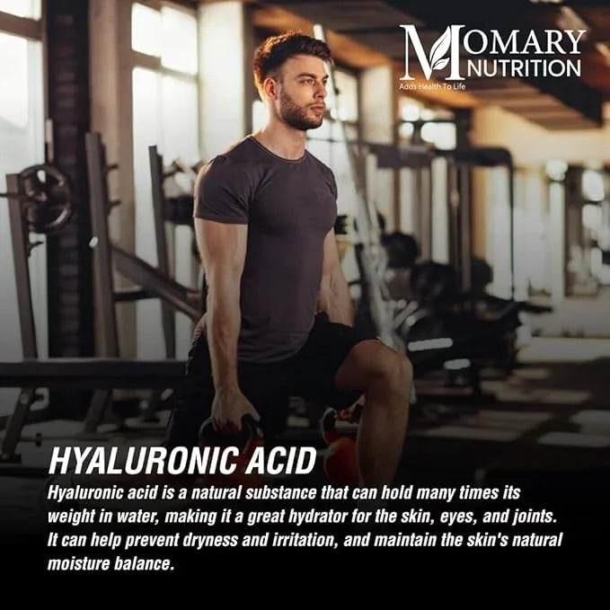 Hyaluronic Acid Supplement, Natural Skin Hydration, Advanced Joint Support and Mobility Booster, Type II Hydrolyzed Collag...