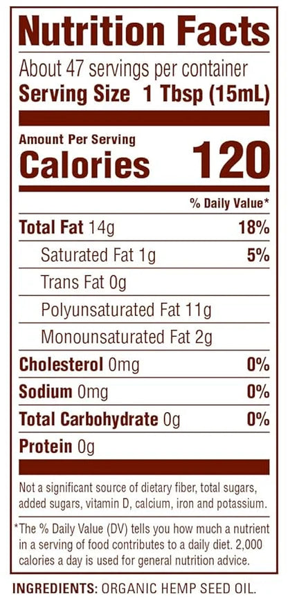 Nutiva Organic Cold-Pressed Unrefined Raw Hemp Seed Oil, 24 Ounce, USDA Organic, Non-GMO, Whole 30 Approved, Vegan, Gluten...