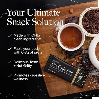 Truvani Plant Based Snack Bars | Chocolate Brownie 1 Pack | 7g Protein | USDA Organic and Vegan | The Only Bar | Dairy, So...
